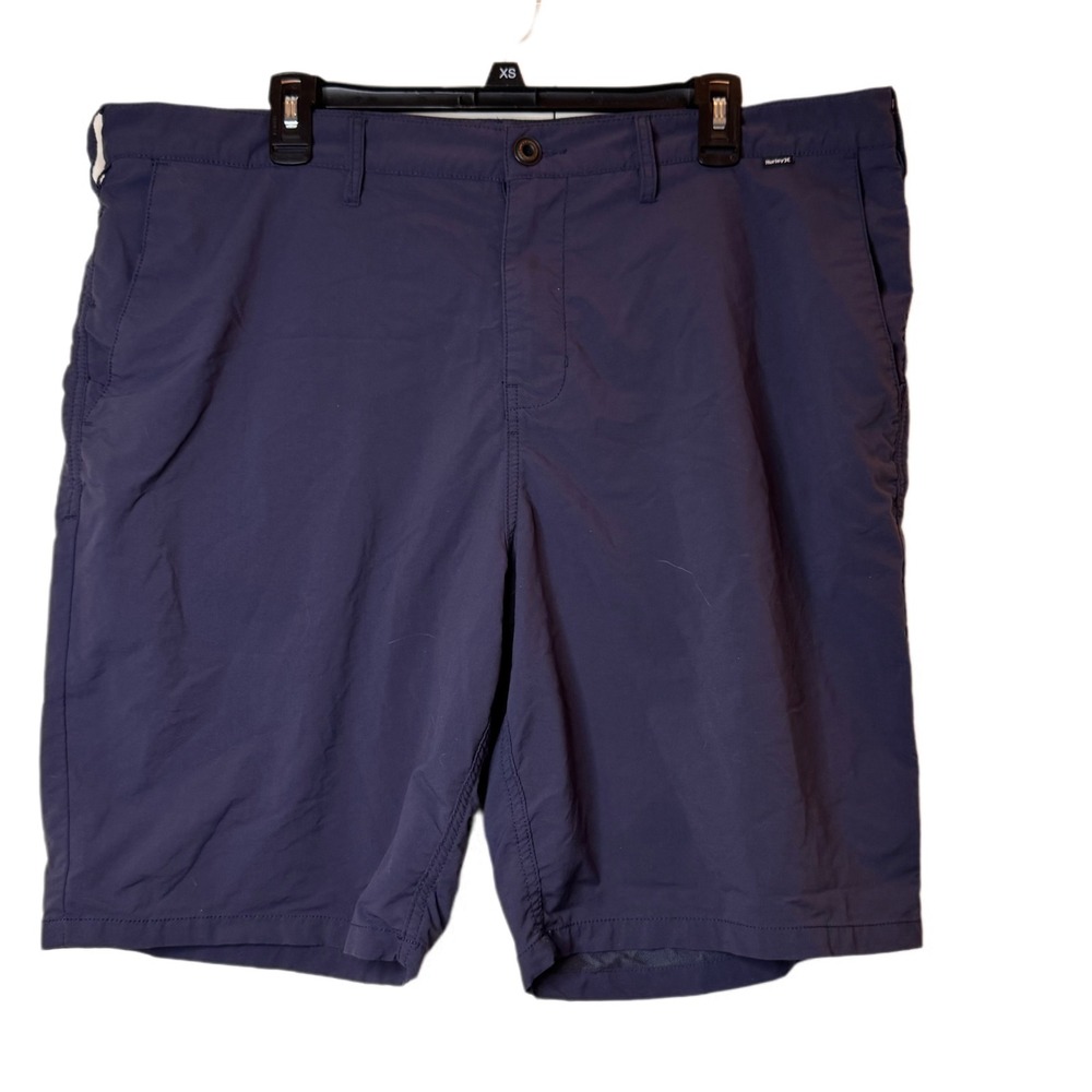 Hurley x‎ Nike Dri-Fit 8" Shorts Men's 40 Chino Blue Polyester Casual Everyday